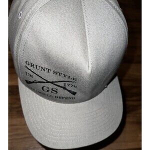 Grunt Style Logo Classics Yupoong Grey Baseball Cap Flat One Size Fits Most